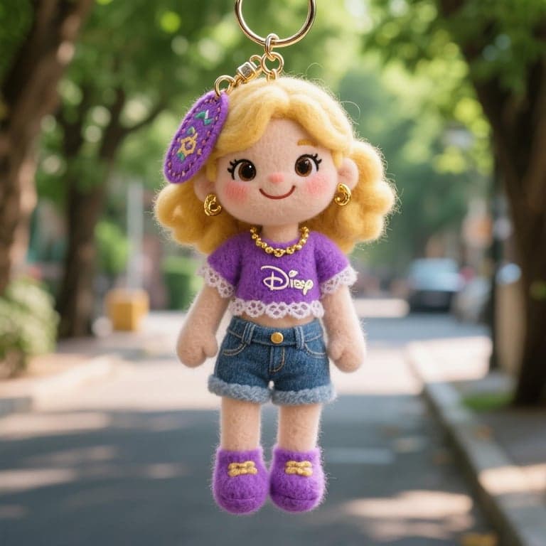Felt Keychain Effect