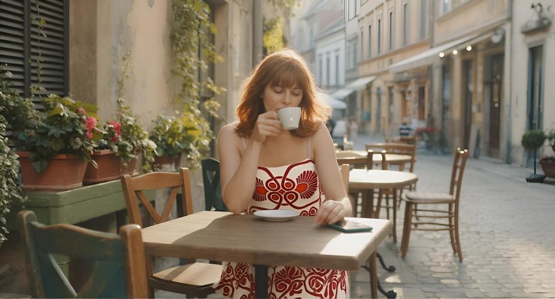 Person with virtually tried-on clothing